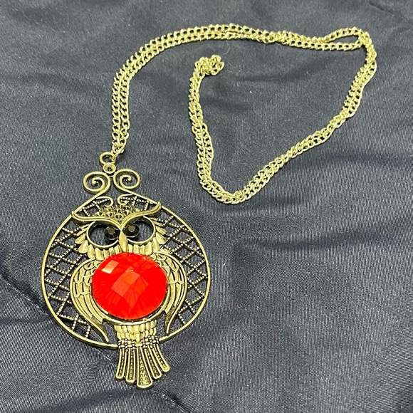 Silver owl necklace, Owl ring and Owl pin, NWOT, smoke free hom - Picture 2 of 8